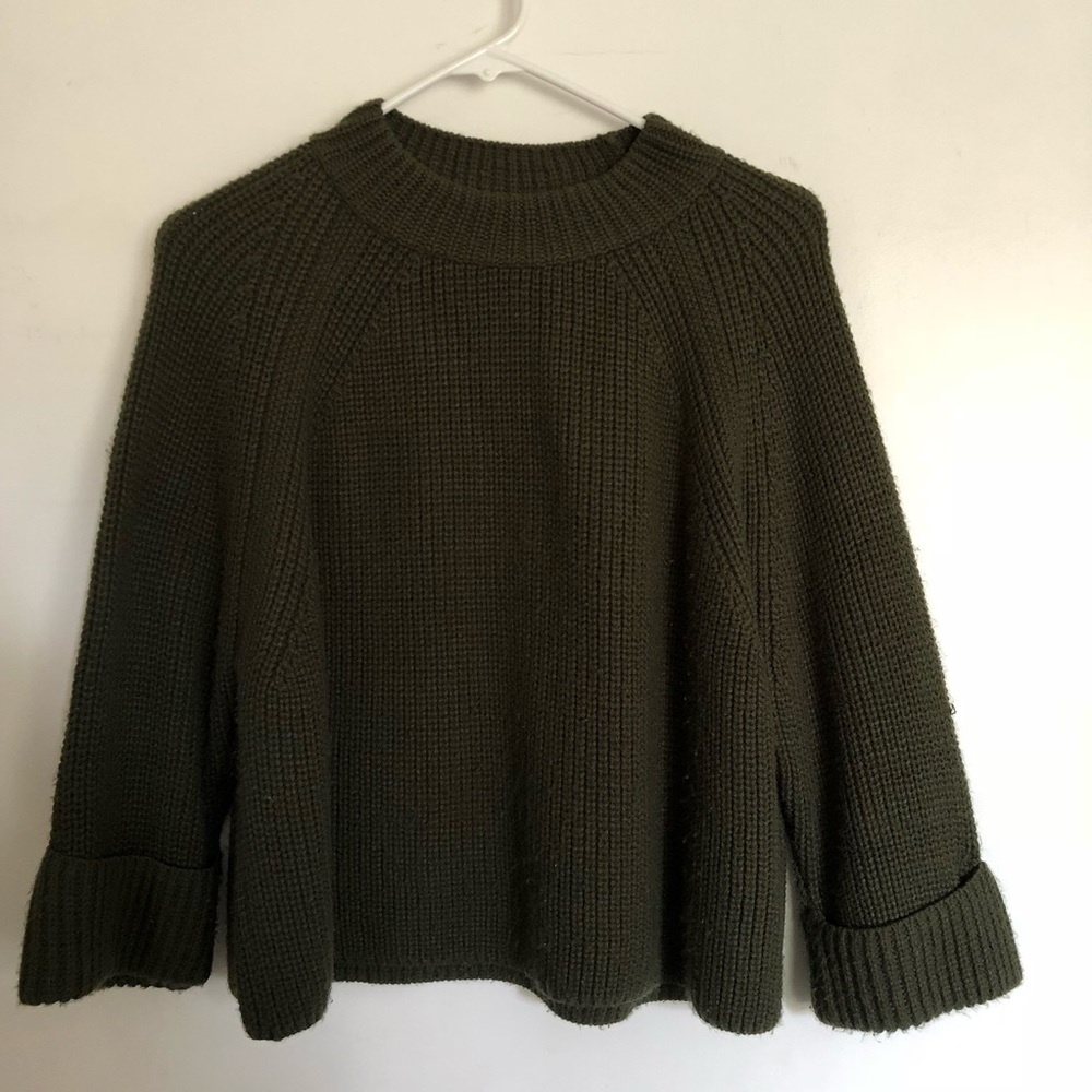 Olive green top shop sweater